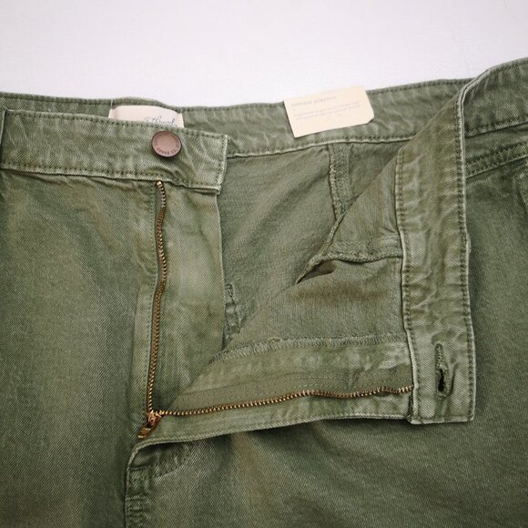 NWT Universal Thread Ladies Size 22W High Rise A-line Midi Green Jean Shorts - Picture 13 of 16